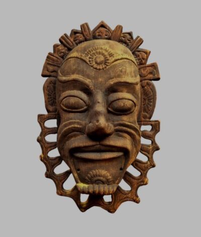 Rare Kerala Tribal Wooden Mask - 18"