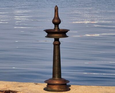 Bronze Oil Lamp Called Nilavilakku - The Traditional Oil Lamp Of Kerala.